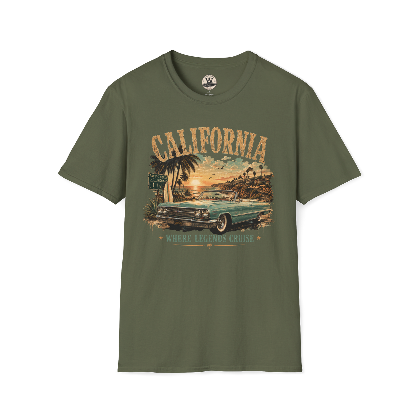 California Sunset Cruiser Classic Car Tee