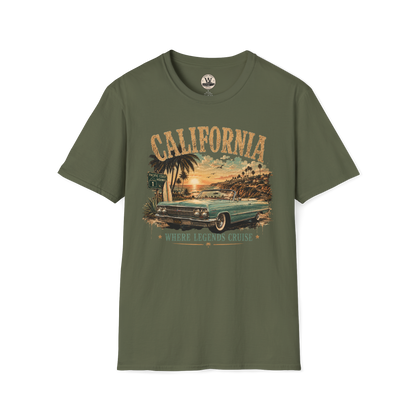 California Sunset Cruiser Classic Car Tee