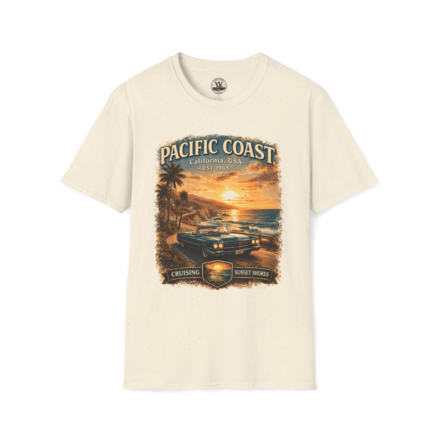 Pacific Coast Classic Car Sunset Tee
