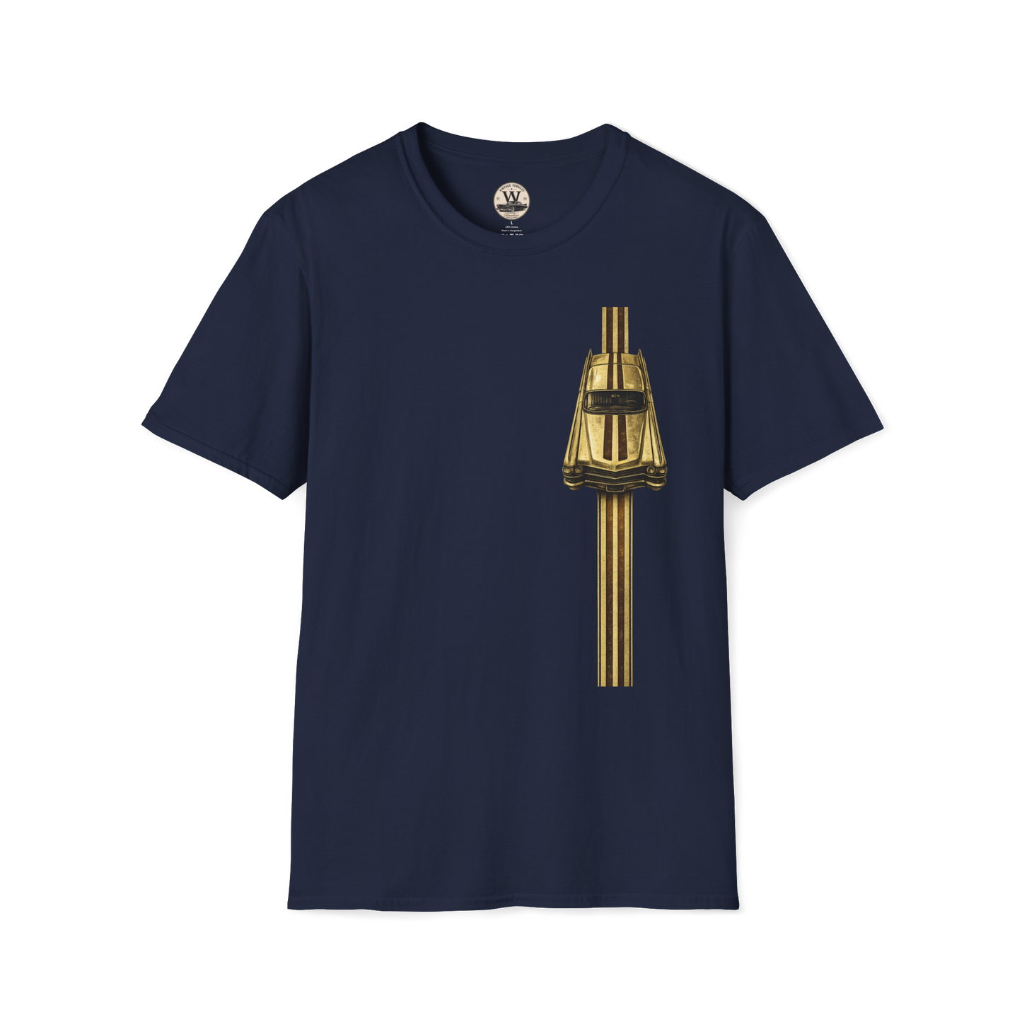 Gold Racer Stripe – Vintage Car Tee