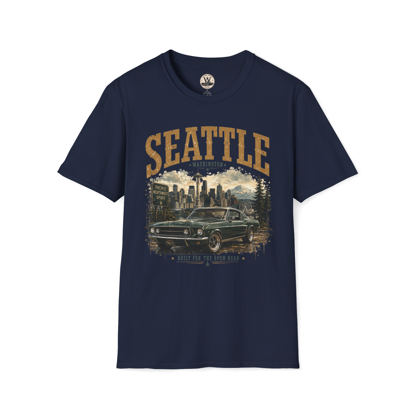 Seattle Vintage Car Tee
