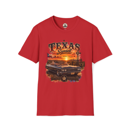 Texas Sunset Classic Car Tee