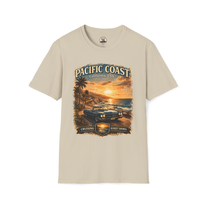 Pacific Coast Classic Car Sunset Tee