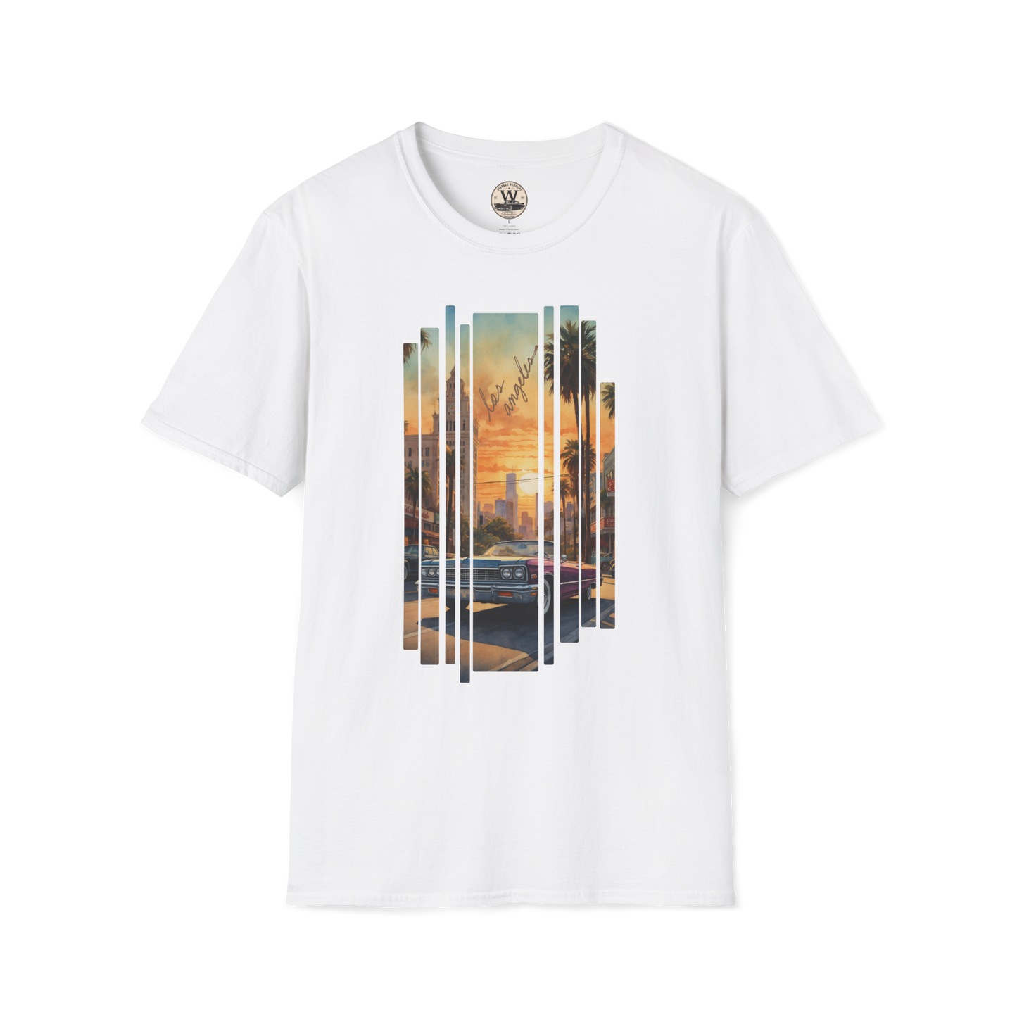 LA Sunset Vintage Car Tee