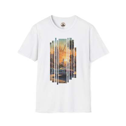 LA Sunset Vintage Car Tee