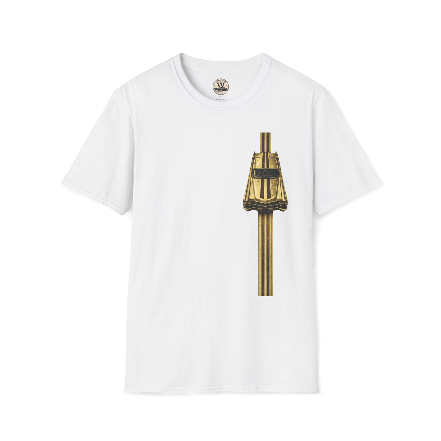 Gold Racer Stripe – Vintage Car Tee