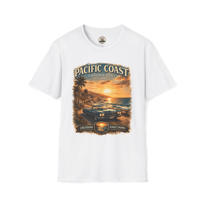 Pacific Coast Classic Car Sunset Tee