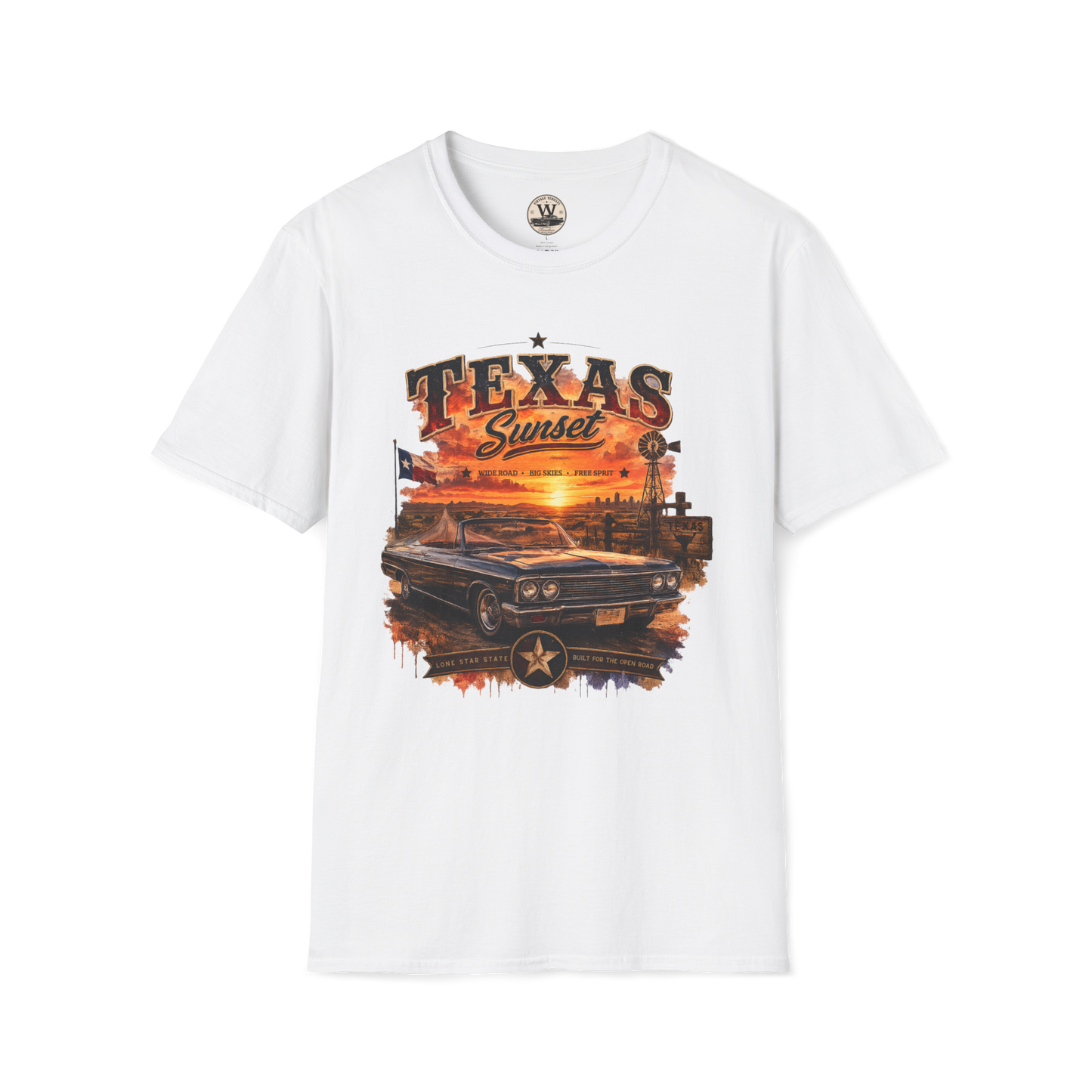 Texas Sunset Classic Car Tee