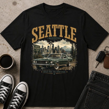 Seattle Vintage Car Tee