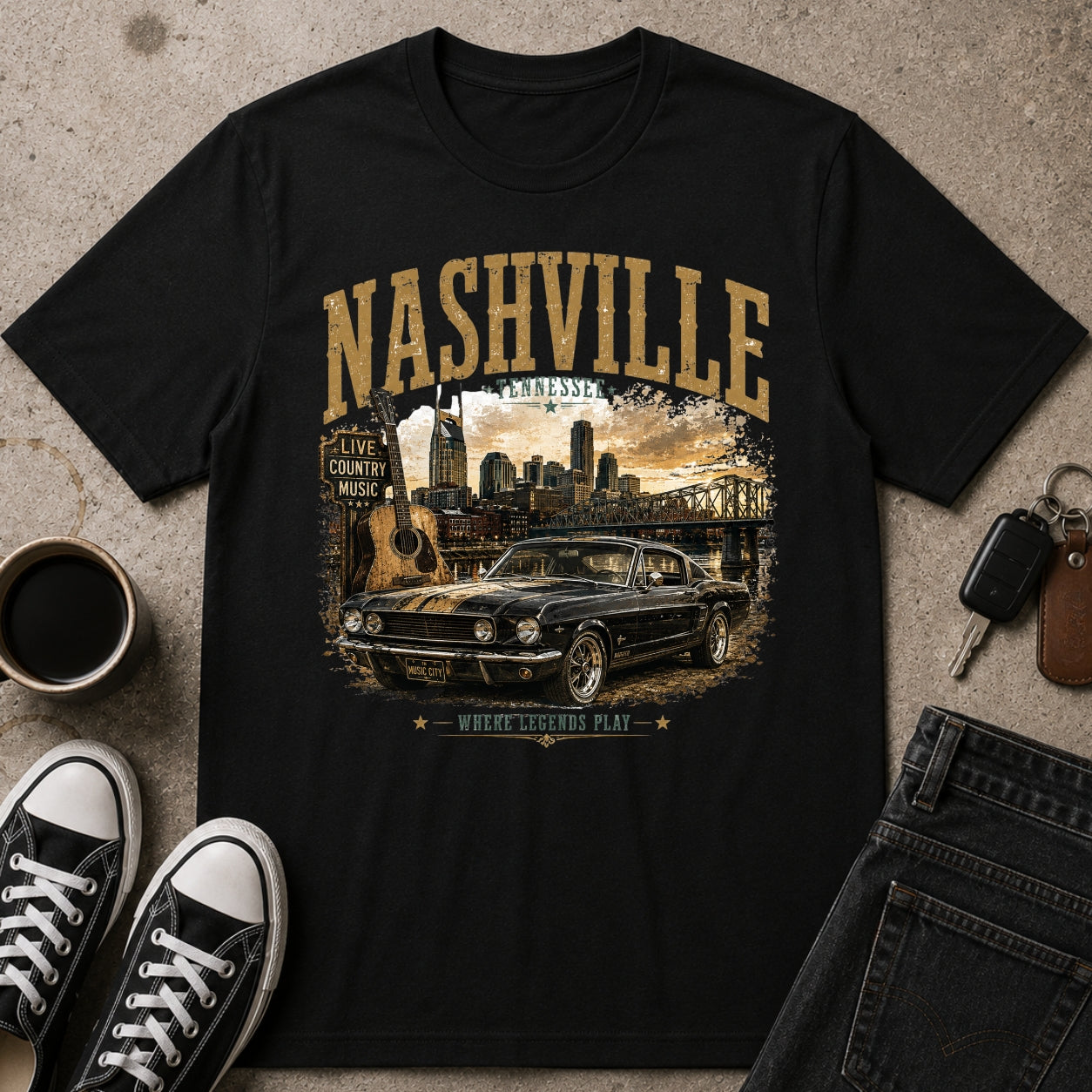 Nashville Classic Car Tee