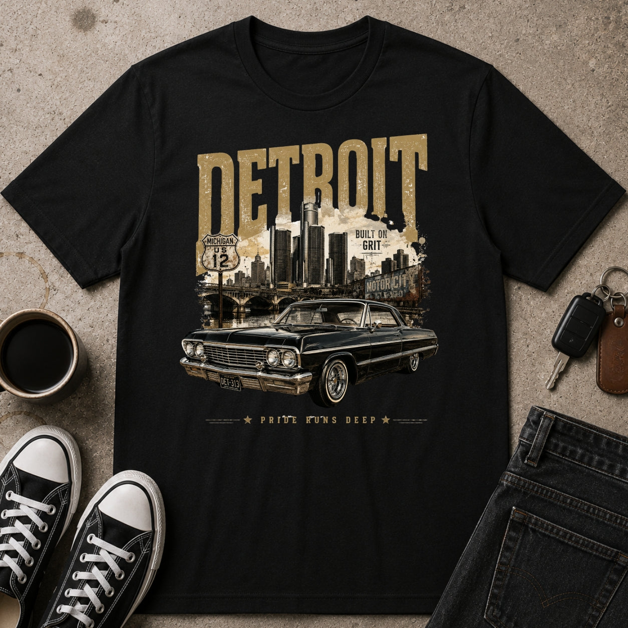 Detroit Motor City Cruiser Tee