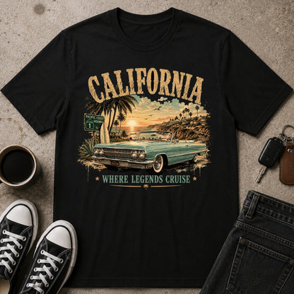 California Sunset Cruiser Classic Car Tee