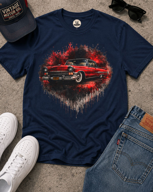 Crimson Cruiser – Classic Car Tee