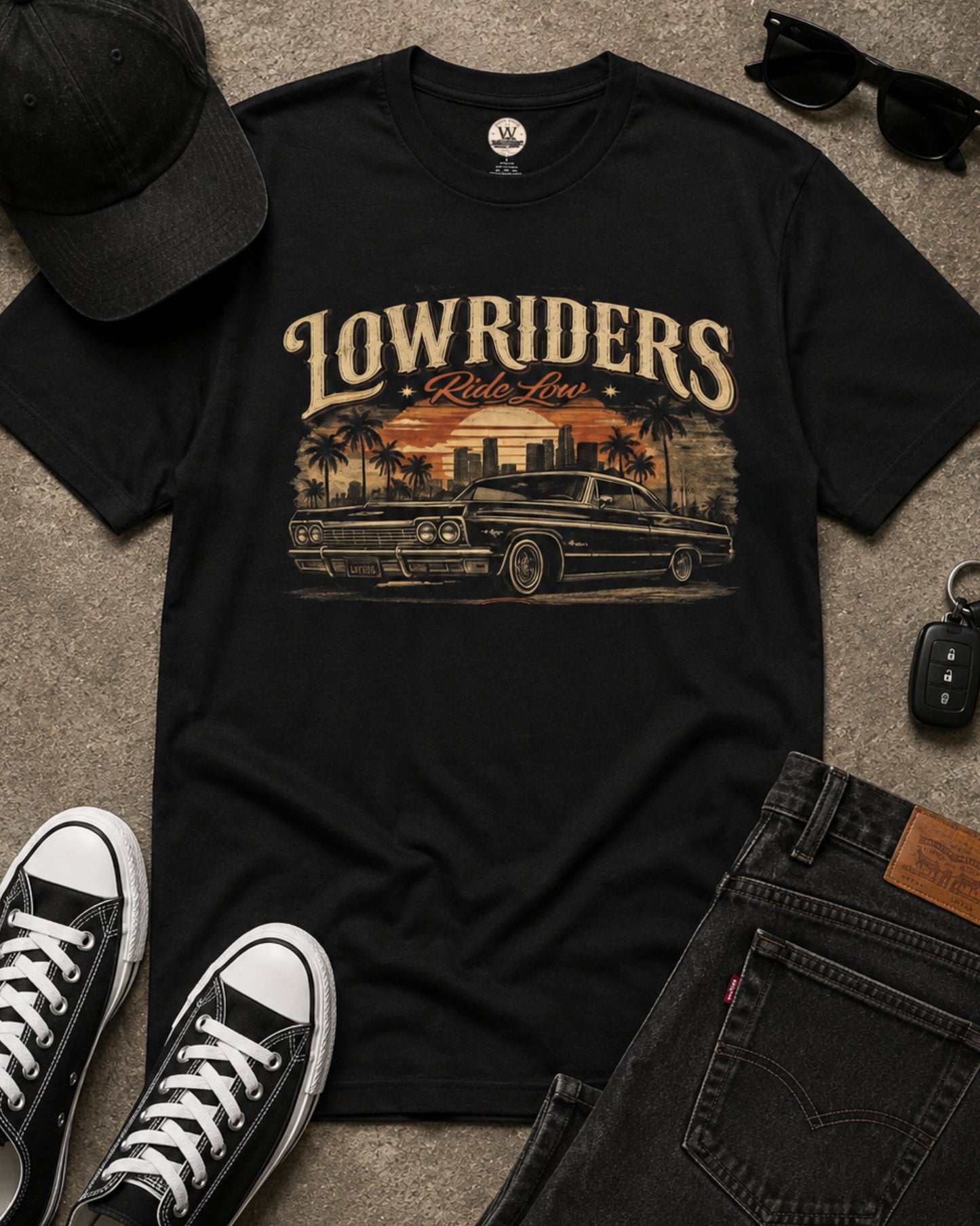 Lowriders Ride Low Tee
