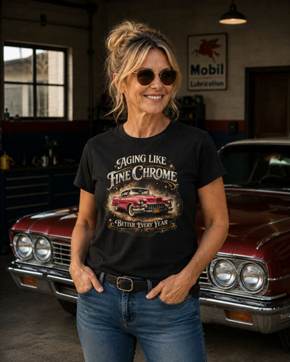 Aging Like Fine Chrome – Classic Car Tee