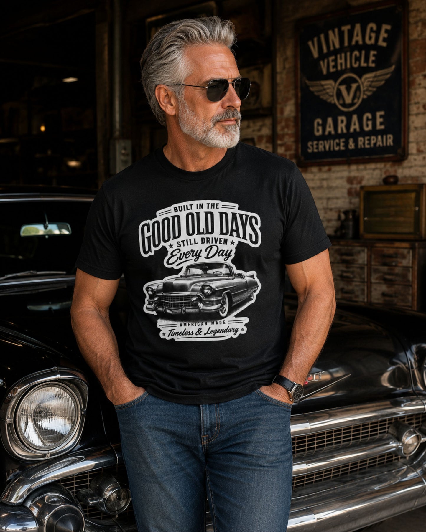 Built In The Good Old Days – Classic Car Tee