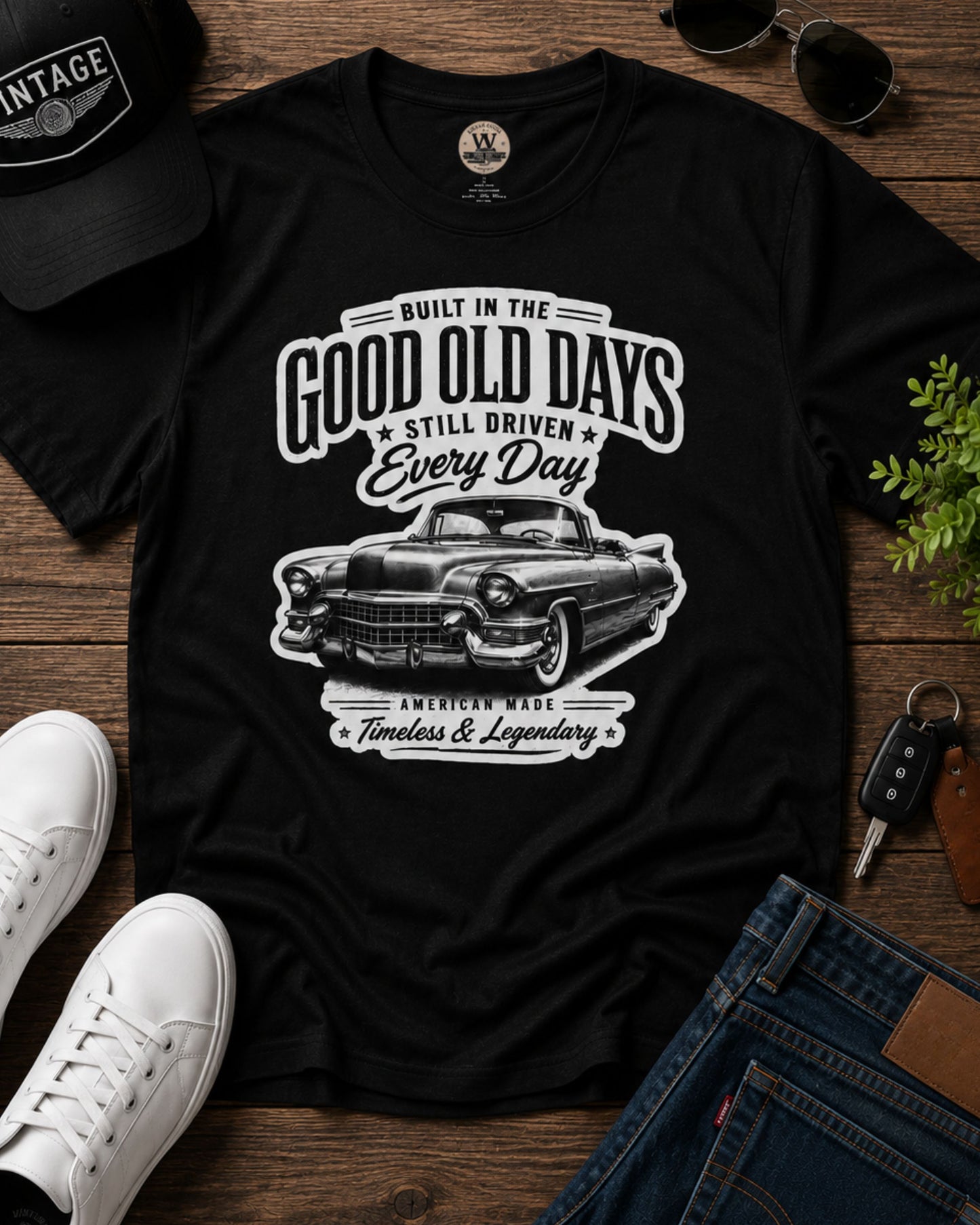 Built In The Good Old Days – Classic Car Tee
