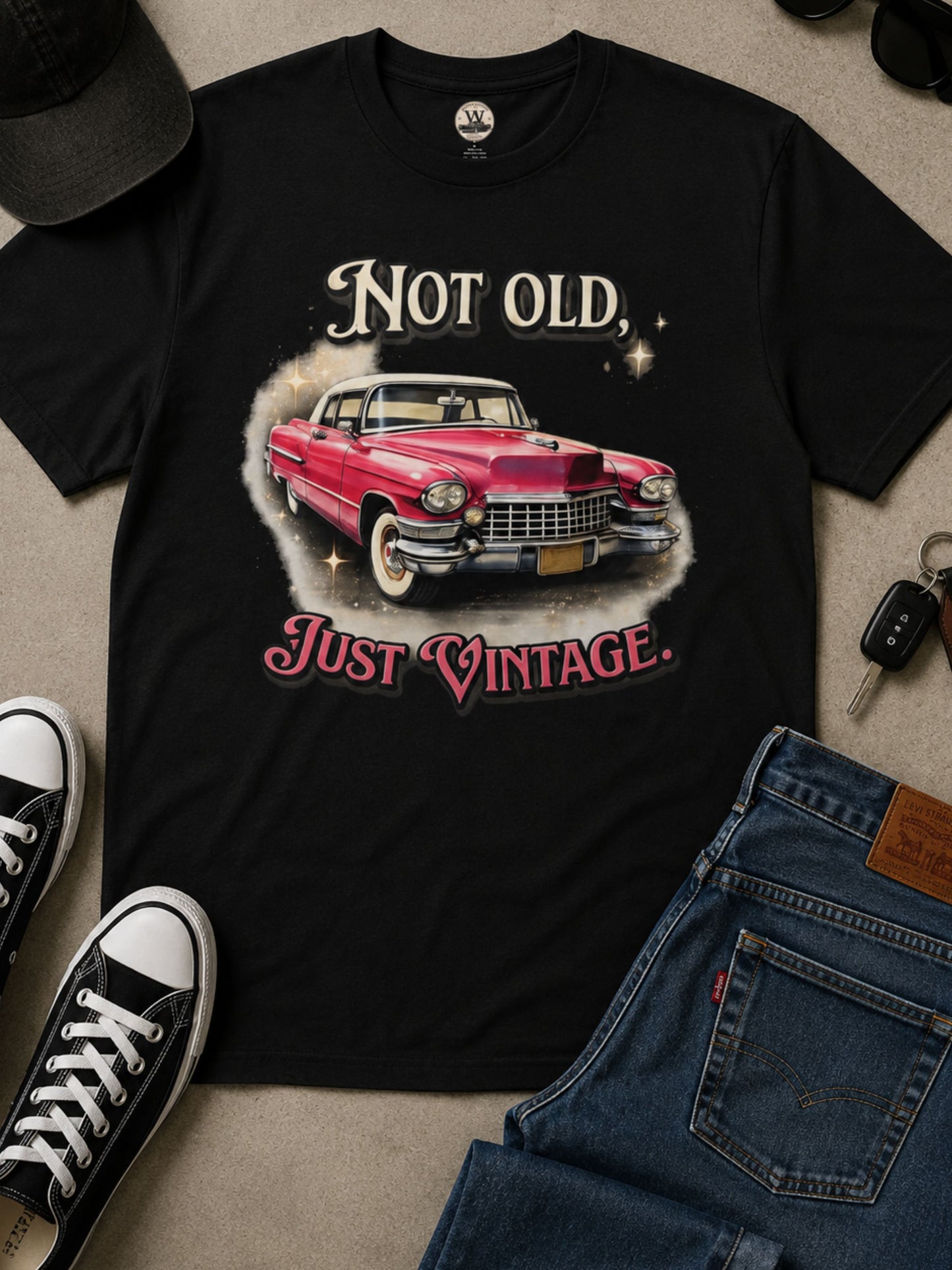 Not Old, Just Vintage – Classic Car Tee