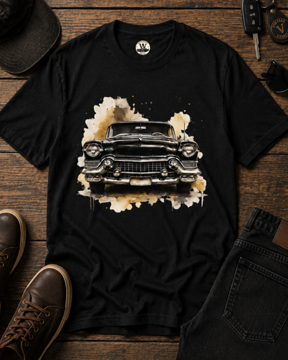 Vintage American Car Watercolor Graphic Tee