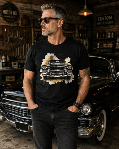 Vintage American Car Watercolor Graphic Tee