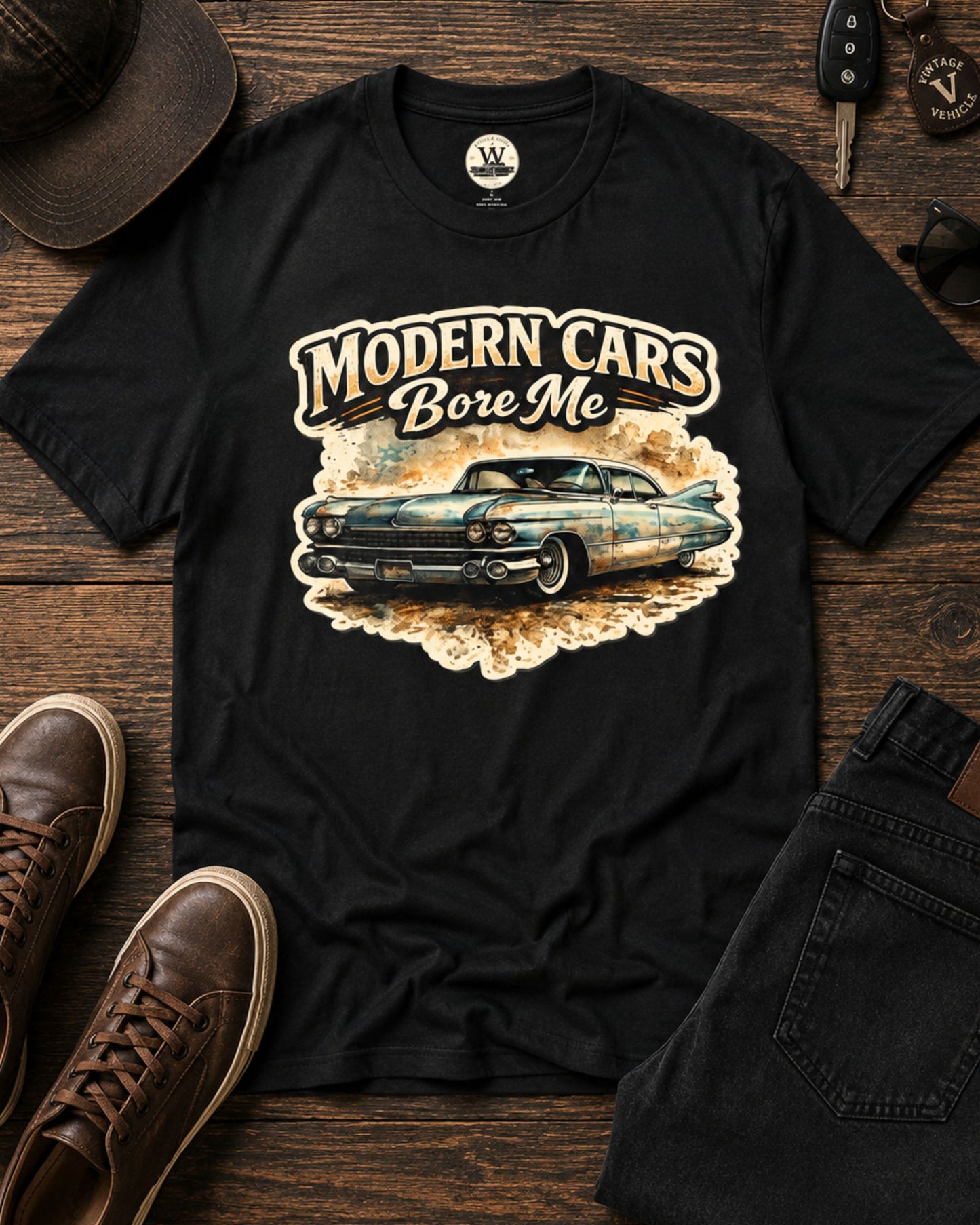 Modern Cars Bore Me Vintage Classic Car Tee