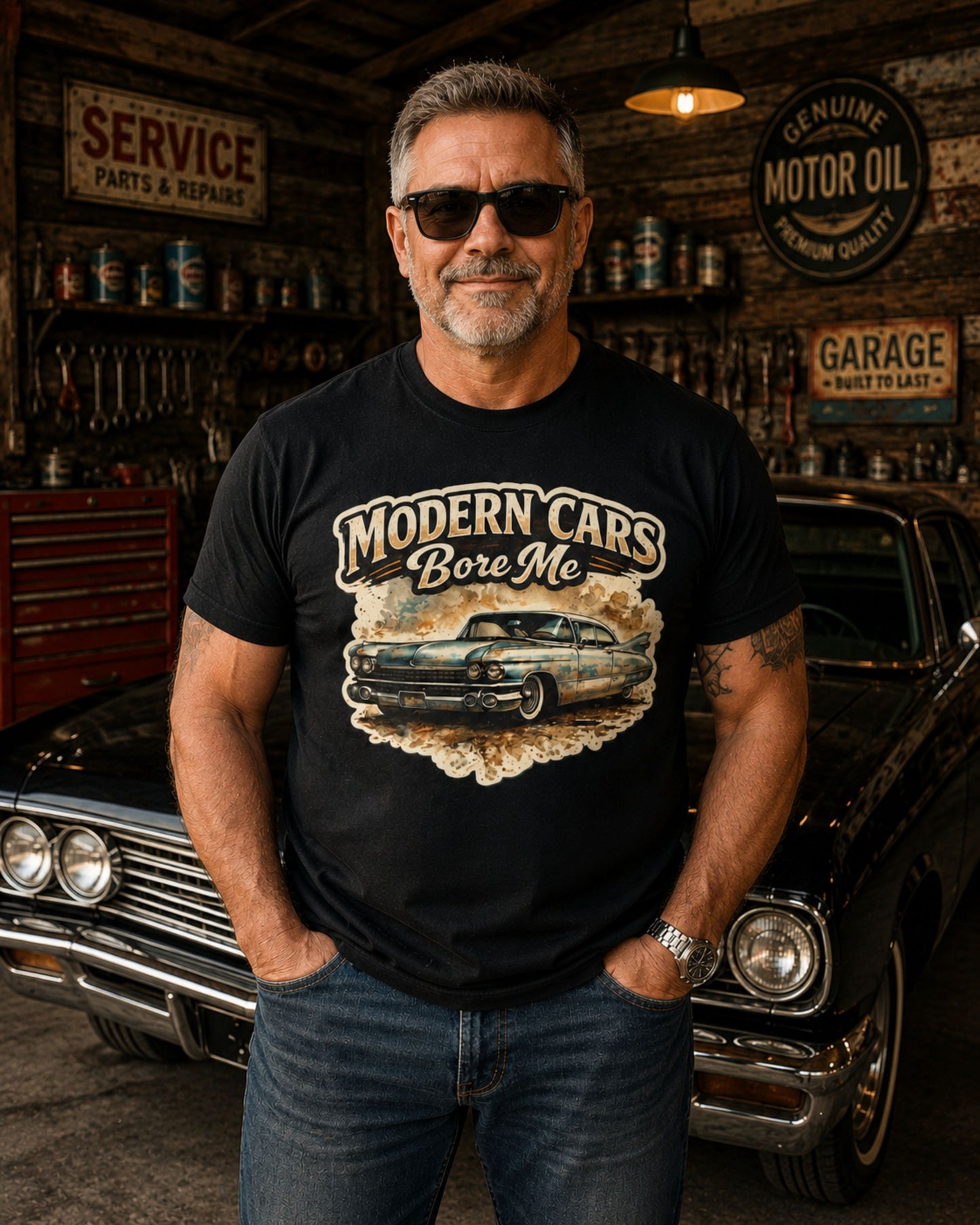 Modern Cars Bore Me Vintage Classic Car Tee