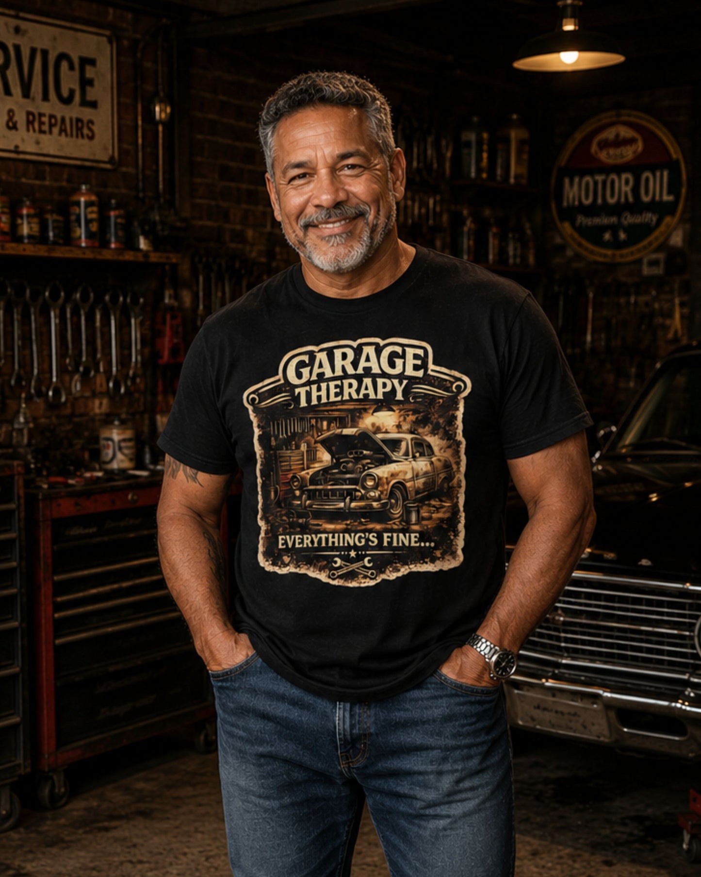 Garage Therapy – Vintage Mechanic Tee