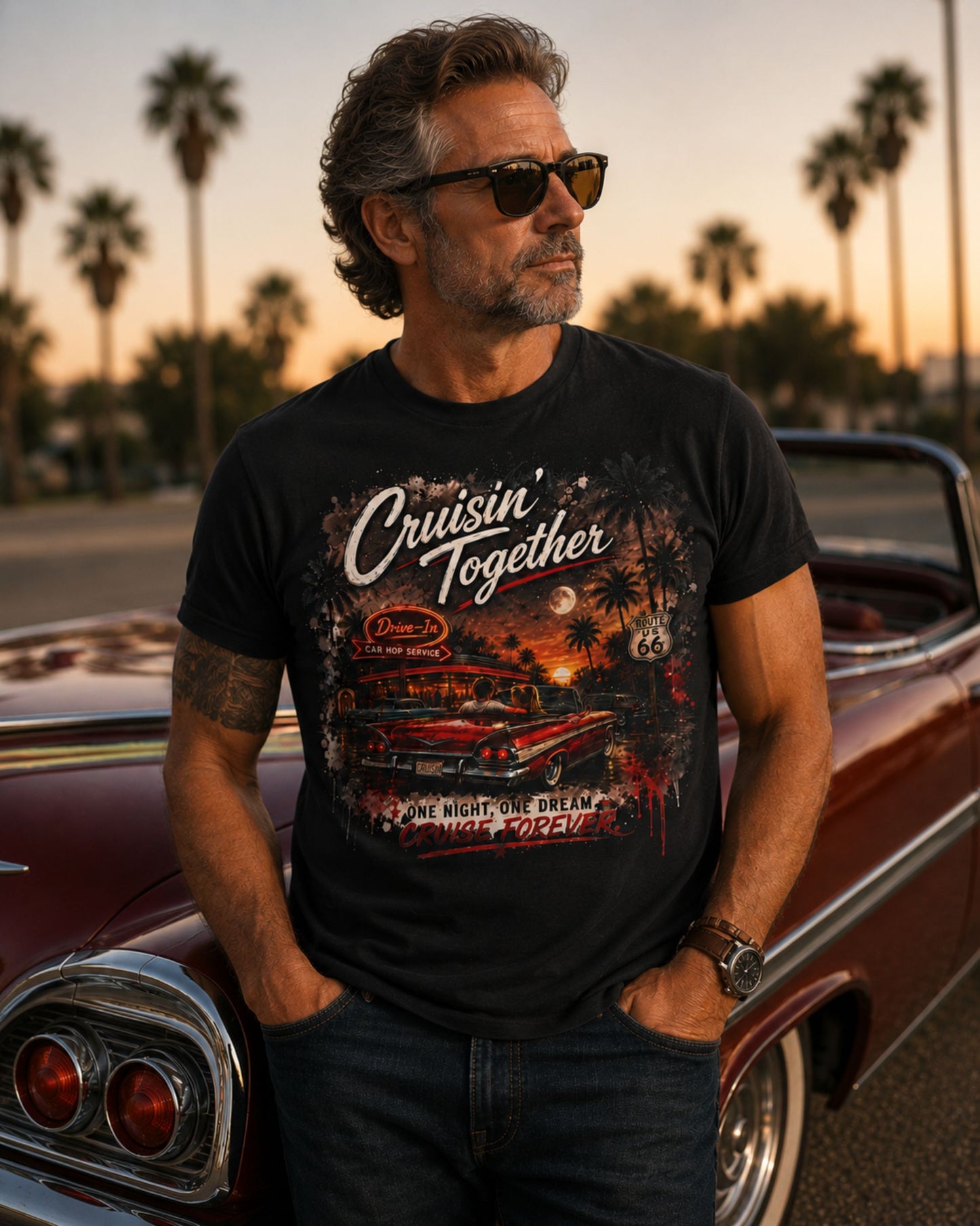 Cruisin' Together Red Convertible Tee