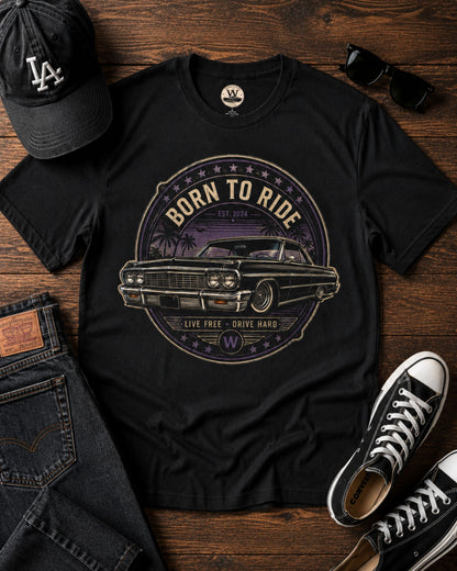 Born To Ride – Classic Lowrider Tee