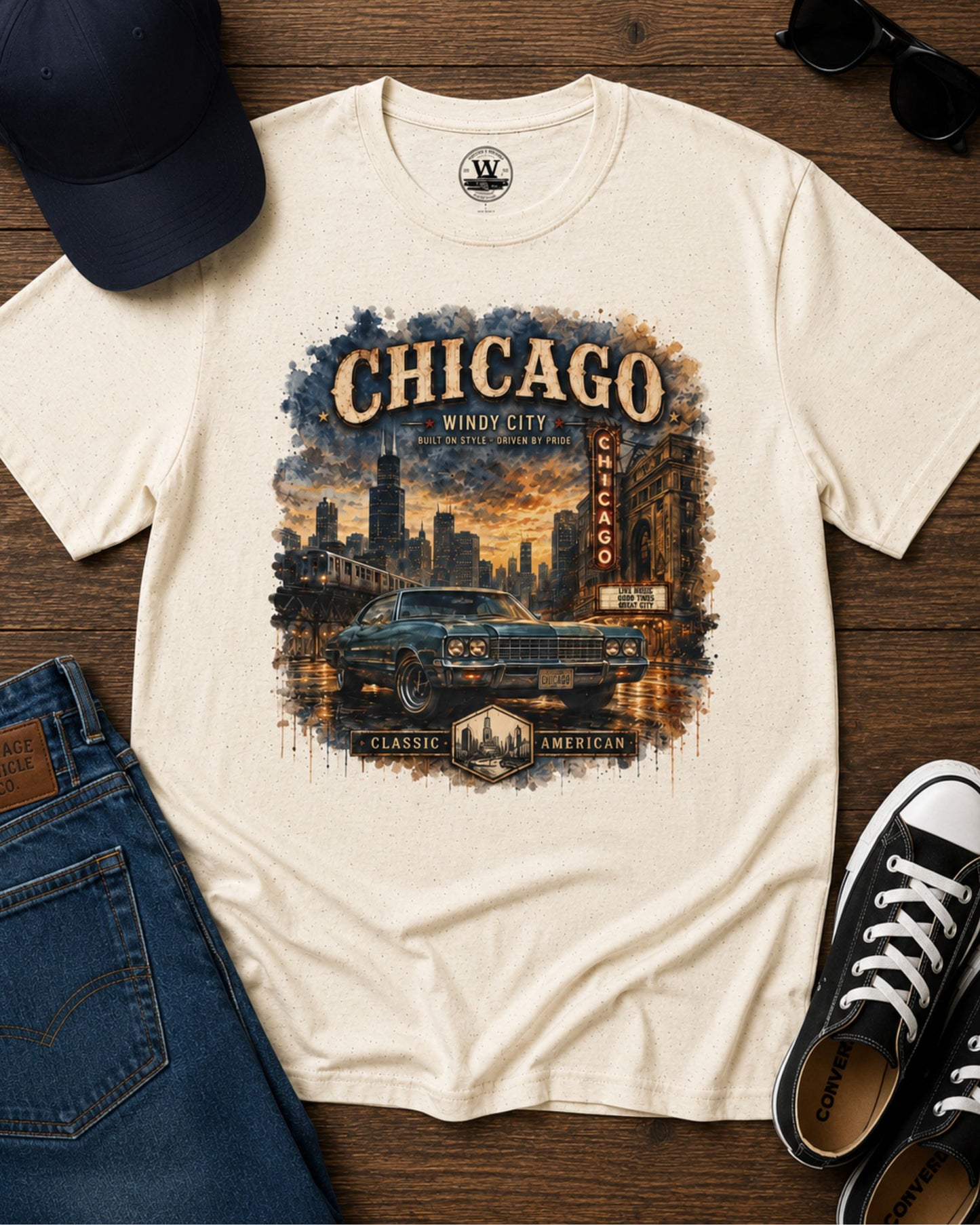 Chicago Streets & Steel Tee