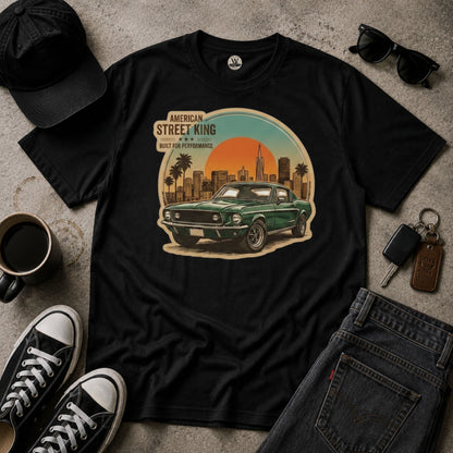 American Street King – Classic Muscle Car Tee