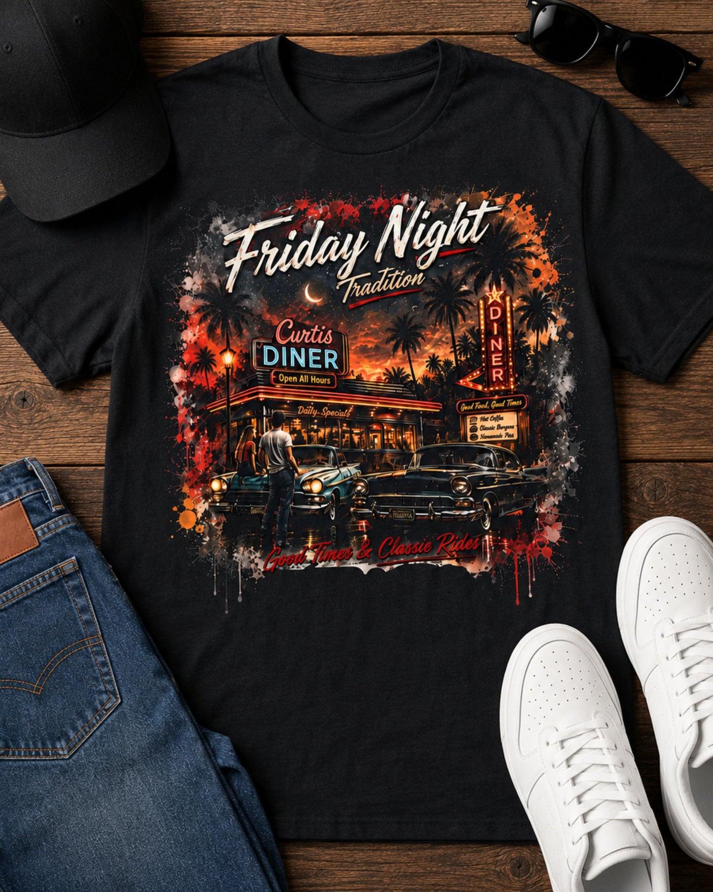 Friday Night Tradition Vintage Car Tee