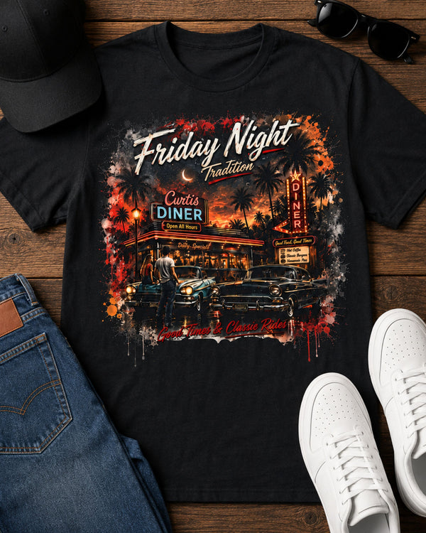 Friday Night Tradition Vintage Car Tee